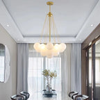 Modern Glass Ball Chandelier LED Lighting Fixtures for Restaurant and Children's Room