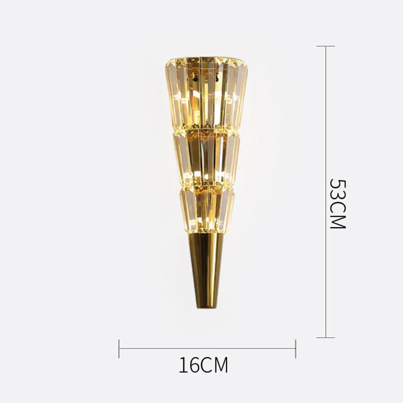 Crystal Wall Lamp for Modern Light Luxury Living Room, Bedroom, and Dining Area