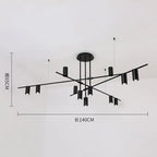 LED Ceiling Chandelier: Scandinavian Post-modern Designer Hanging Lamp for Dining & Living Room