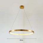 Gold Circle Chandelier Creative LED Lighting Modern Indoor Fixtures