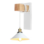 Industrial Iron Wood Wall Lamp E27 Modern Nordic Sconce by for Home Decor Bedroom