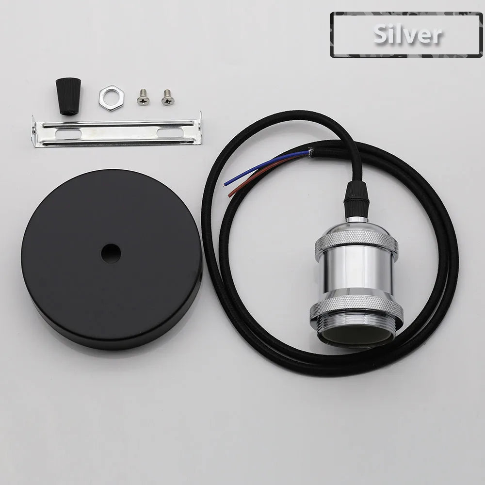 Vintage E27 Socket Pendant Lights with Edison Bulb Lamp Bases