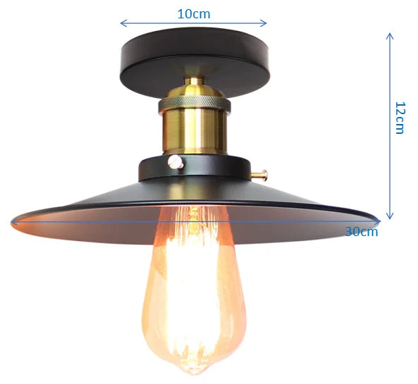 Vintage Industrial LED Ceiling Light for Home Kitchen Bar Lighting