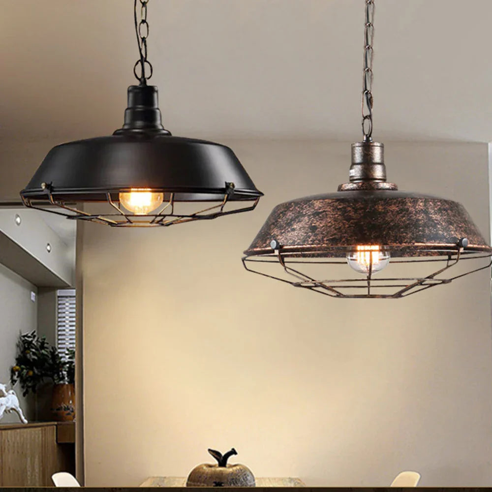 Loft Pendant Light Iron Chanderlier LED E27 Bar Living Room Decor