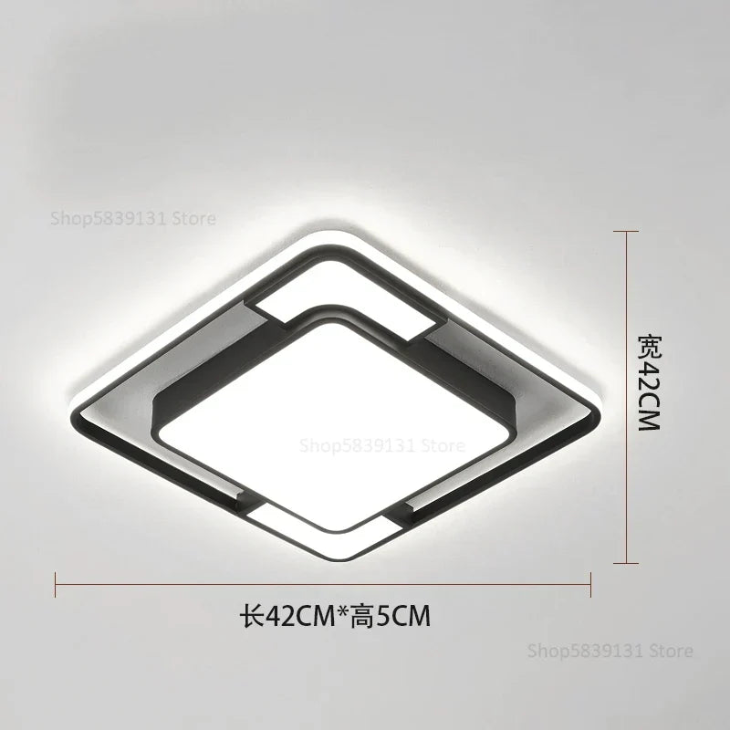 Geometry LED Ceiling Light: Modern Nordic Light Luxury for Living Room Decor