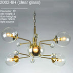 Modern Glass Ball LED Chandelier | Luxury Indoor Hanging Lamps for Living Room