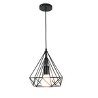 Industrial LED Pendant Light Vintage Loft Cage Hanging Lamp for Home Decor