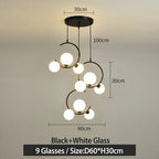 Glass Ball Pendant Light | Modern Nordic G9 LED Lamp for Living Room & Bedroom