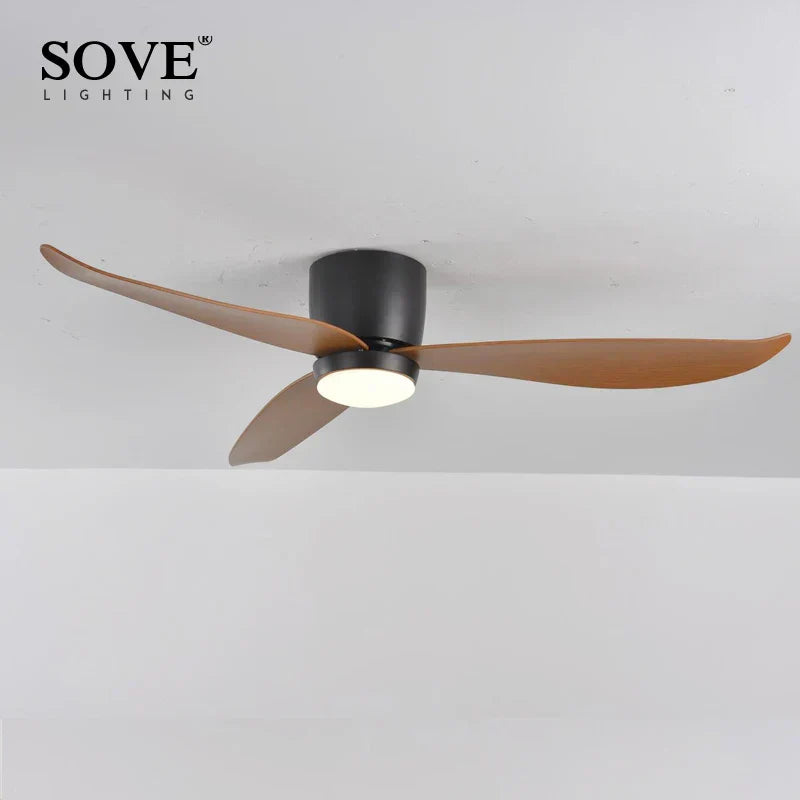 LED Ceiling Fan with Remote Control, Modern Design, Bedroom Decor, 220V