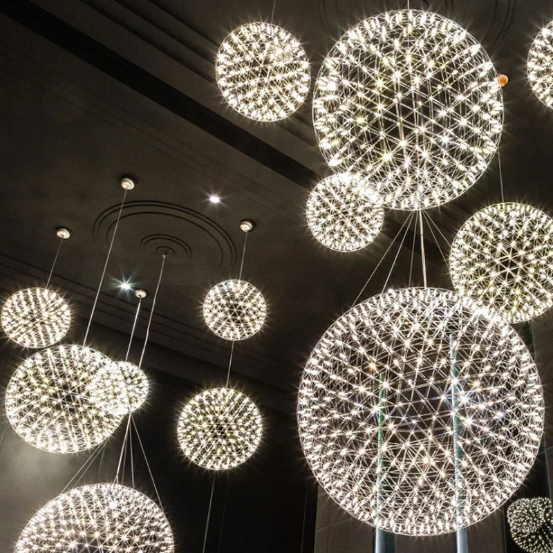 Gypsophila Sparkball Pendant Lights – Indoor Living Room Cafe Lighting Fixture