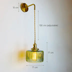 Glass Adjustable LED Sconce Wall Light for Bedroom Home Decor