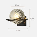 Moon Glass Wall Lamp for Bedroom Decoration - LED Night Light Fixtures