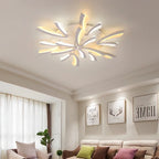 Modern LED Ceiling Chandelier for Home Living Room Bedroom Dining, Remote Control Lighting Fixtures