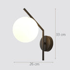 Nordic Glass Wall Lamp Modern LED Bedroom Living Room Light Fixtures
