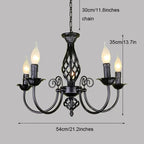Modern Chandeliers: Elegant Wrought Iron Lighting for Home, Hotel, and Dining Spaces