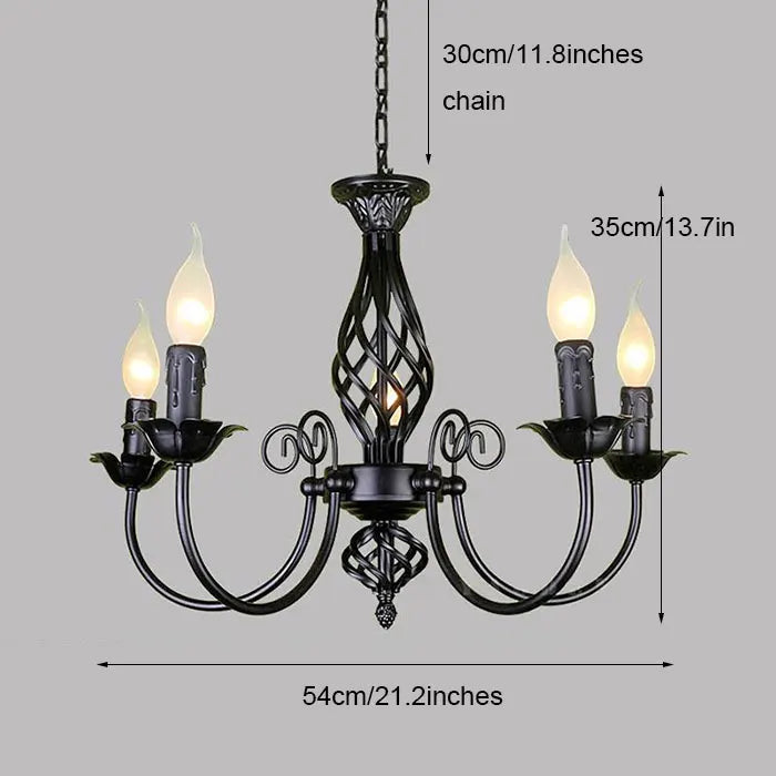 Modern Chandeliers: Elegant Wrought Iron Lighting for Home, Hotel, and Dining Spaces