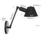 Rustic Warehouse Wire Wall Sconce Lamp: Industrial Retro Vintage Luminaire