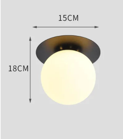 Glass Ball Ceiling Light Fixture for Bedroom Hallway Stairs - Home Lighting