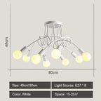 Retro Industrial Loft Sputnik Chandelier for Home Decor Dinning Cafe Bar