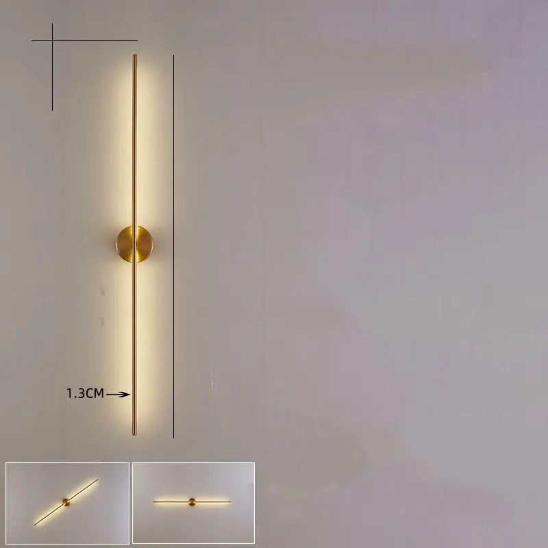 Gold Geometric Wall Lamp for Living Room, Bedroom, and Hotel Aisle
