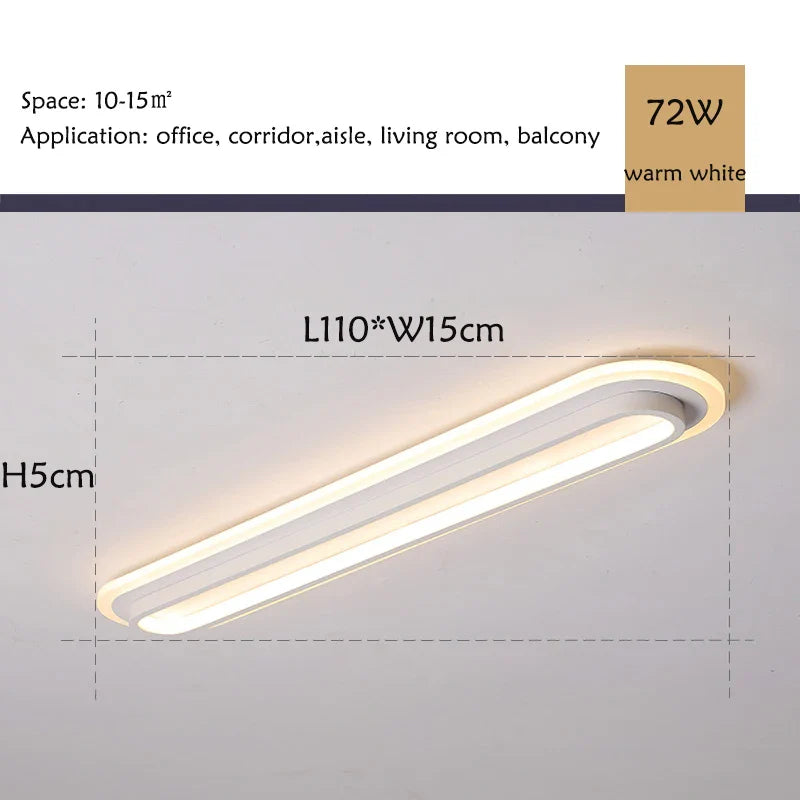Modern Minimalist Long Aisle LED Ceiling Lamp