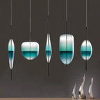 Night Flow Teardrop Glass Pendant Light in Blue - Italian Design Replica