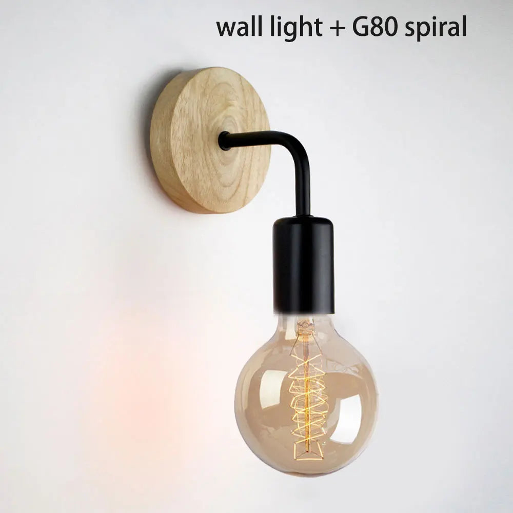 Vintage Industrial Wall Lamp Dimmable E27 Light Bulb Wall Light