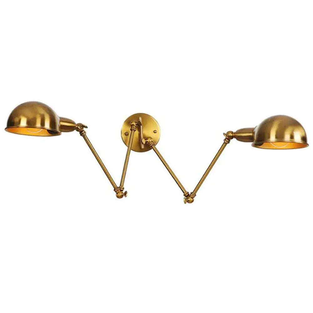 Double Swing Arm Wall Lights Bedside Sconce E27 Lighting Decor