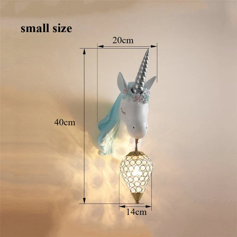 Unicorn Wall Lamp for Children's Room Decor