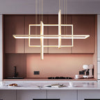 Geometric Aluminum Pendant Light for Living Bedroom Restaurant Kitchen - Modern Art Luminaire