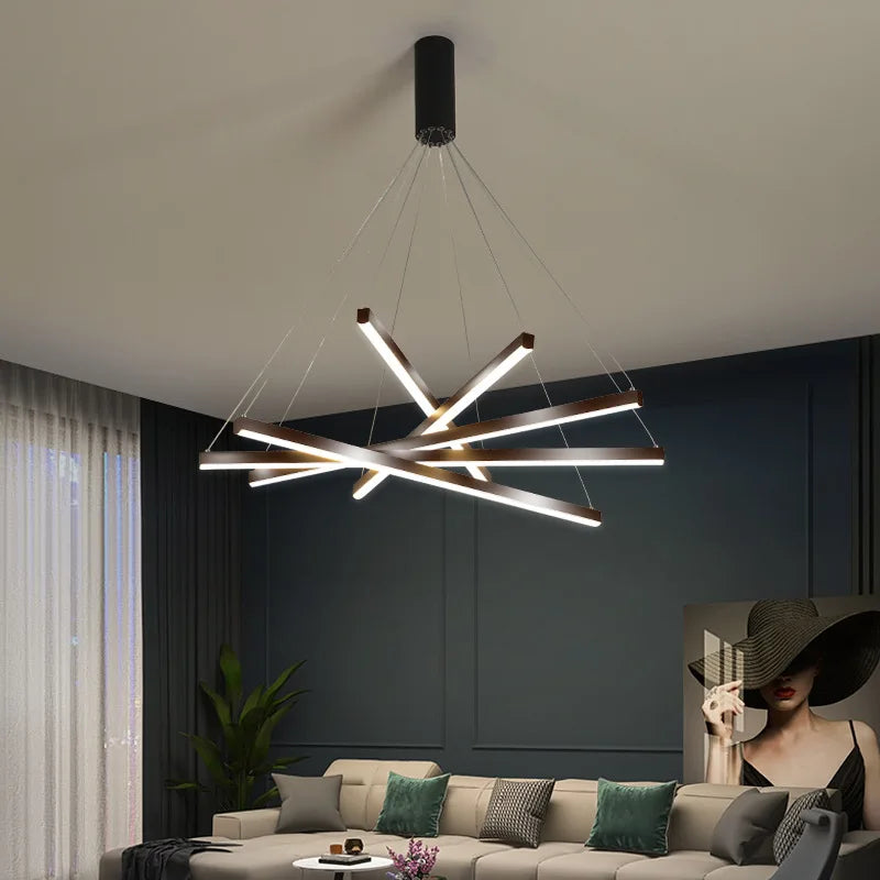 LED Nordic Chandelier: Modern Pendant Light for Living, Dining, and Bedroom