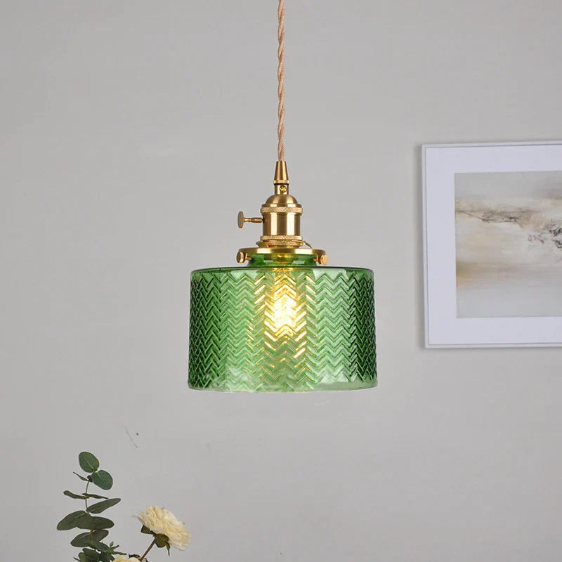 Glass Pendant Lamps Modern Hanging Lights for Dining Bedside Decorative LED Lustre