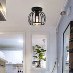 Minimal Nordic Iron E27 Ceiling Light: Modern Luminaria for Kitchen & Living Room