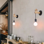 Industrial Pulley Wall Light - Retro Loft Sconce Fixture for Home, Cafe, Bar