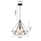 Vintage Industrial Loft Cage Pendant Light for Kitchen Island Living Room