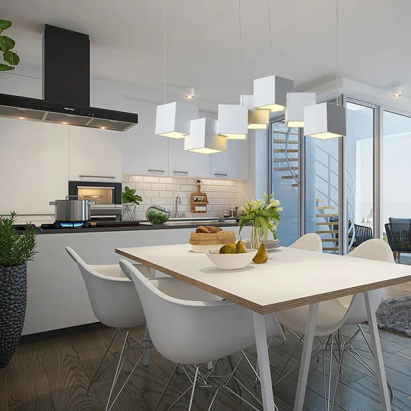 Magic Cube LED Pendant Light for Dining & Living Room by Samsarah Lighting