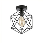 Vintage Industrial LED Ceiling Light Shade for Living Room Kitchen Cage Home Decor