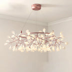 Modern Nordic Heracleum Chandelier Light in Black/Rose Gold for Living Room & Kitchen