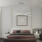 Modern Gold/Chrome LED Chandelier for Dining/Bedroom, Length 800/1000mm