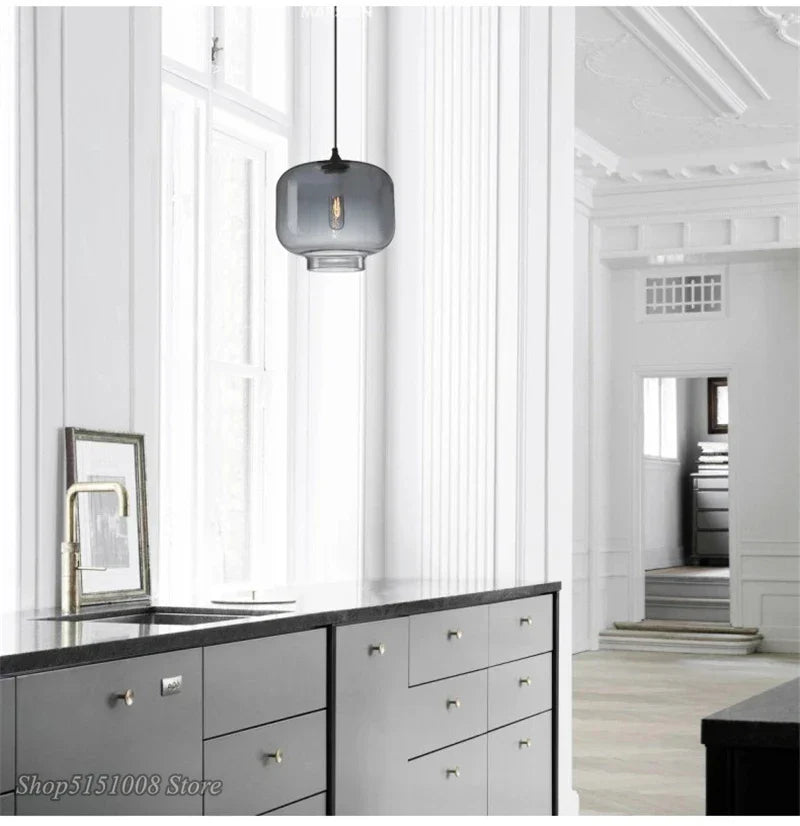 Glass Pendant Light Scandinavian Creative Hanging Lamp Modern Decor Lighting