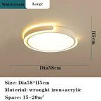 Round Black White Gold LED Ceiling Light for Home Lighting