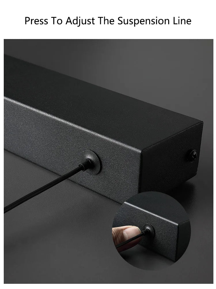 Nordic Modern Dining Chandelier LED Strip Lamps for Home, Office, and Restaurant Lighting