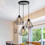 Modern Black LED Pendant Chandelier for Kitchen & Living Room Lighting