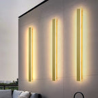 LED Wall Lamp: Waterproof, Dimmable, Aluminum, Outdoor Sconce Light - Gold