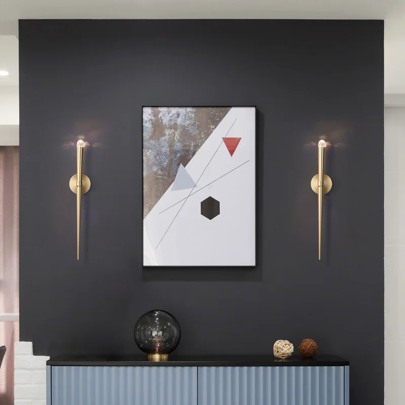 Crystal Minimalist Wall Sconce Luxury Bedroom Light