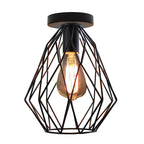 Vintage Industrial LED Ceiling Light Shade for Living Room Kitchen Cage Home Decor
