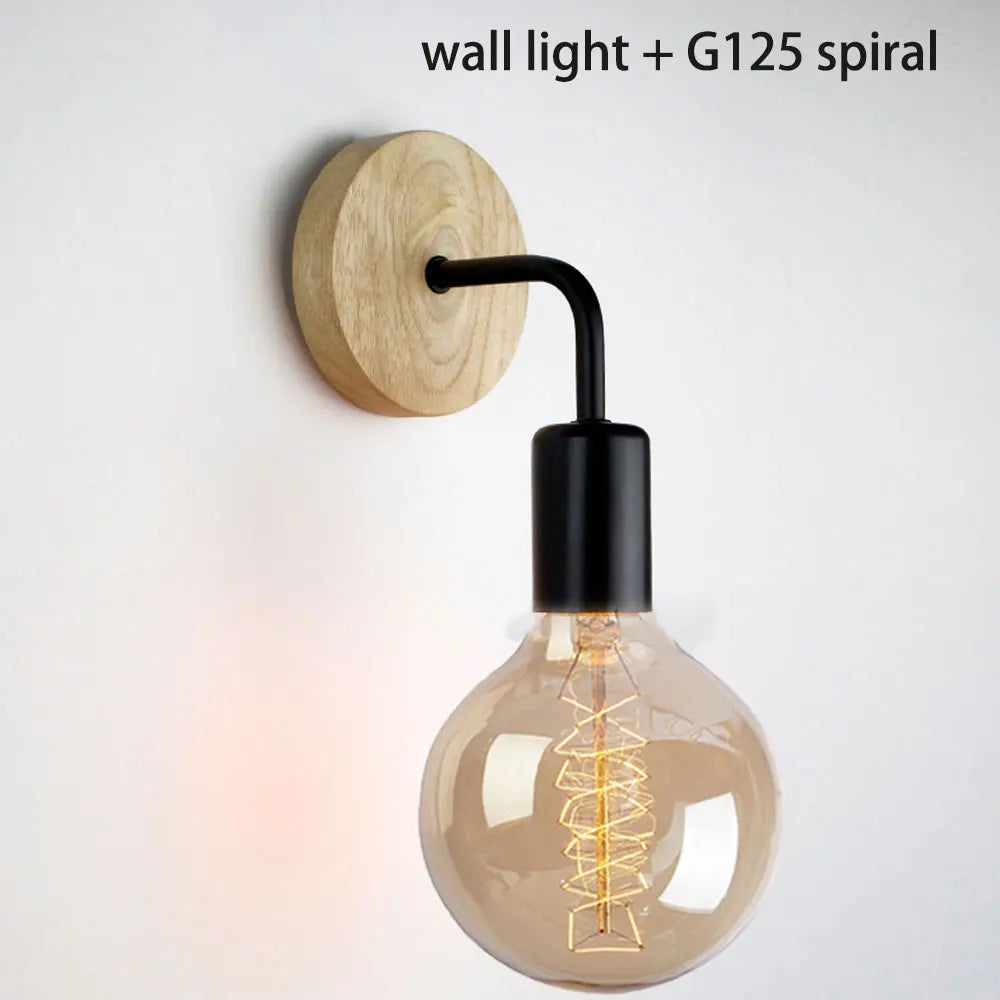 Vintage Industrial Wall Lamp Dimmable E27 Light Bulb Wall Light