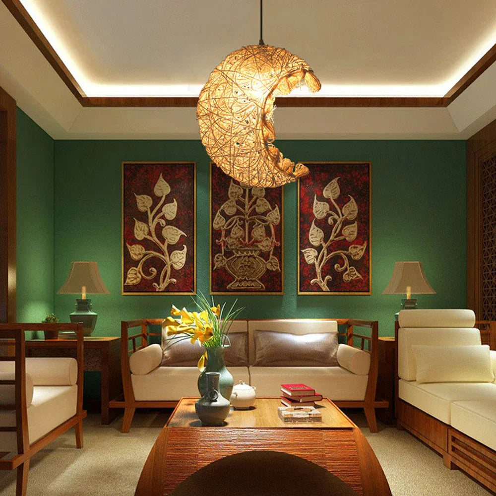 Moon LED Pendant Lights for Kids Bedroom Decor and Lighting