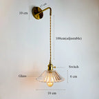 Glass Adjustable LED Sconce Wall Light for Bedroom Home Decor