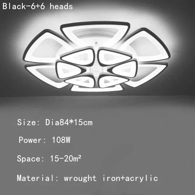 Geometric Petal Acrylic Ceiling Lamp: Romantic Decor for Living Room, Bedroom, Corridor